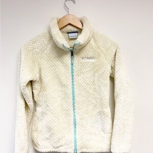 Columbia Full Zip Fuzzy Jacket Large 14/16
